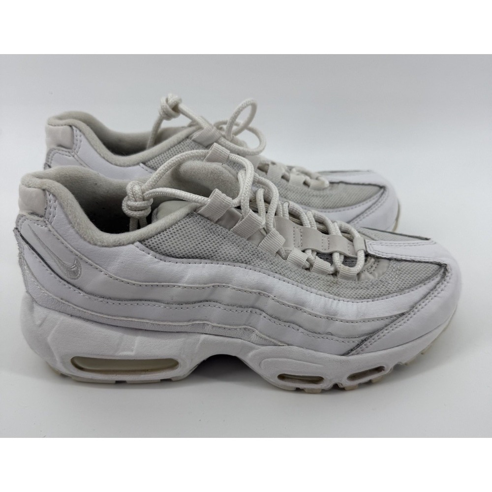 Nike GS‎ Air Max 95 Recraft CJ3906 100 Triple White Shoes Size 6Y